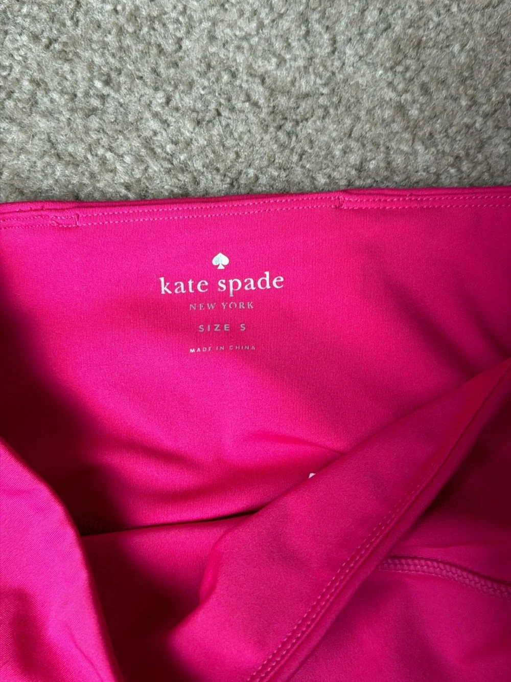 kate spade Hot Pink Scallop-Hem Leggings